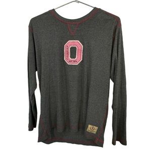 Vintage Gray & Pink IZOD Collegiate Ohio Buckeyes Women’s M Long Sleeve T-Shirt